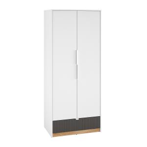 Armoire 2 portes 1 tiroir stratifiés blanc
