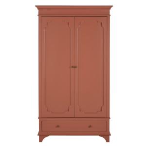 Armoire 2 portes 1 tiroir terracotta L104