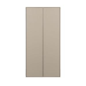 Armoire 2 portes, 2 tiroirs en bois H200cm - Beige