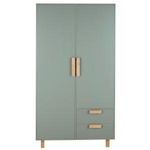Armoire 2 portes 2 tiroirs vert kaki
