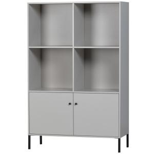 Armoire 2 portes 4 ouverts en pin nuages gris