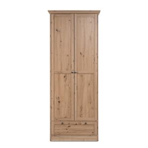 Armoire 2 portes 80x39x200 cm décor chêne - TIMBY