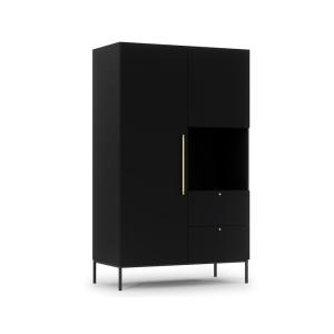 Armoire 2 portes avec penderie et étagères L120 x H200cm no…