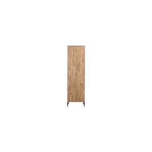 Armoire 2 portes avec tiroirs en bois de chêne beige