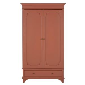 Armoire 2 portes battantes 1 tiroir terracotta