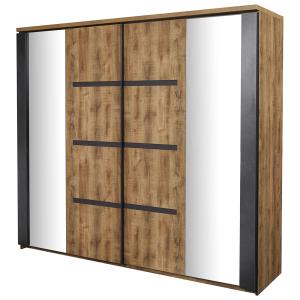 Armoire  2 portes coulissantes 217cm effet bois