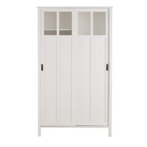Armoire 2 portes coulissantes blanche L110