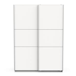 Armoire 2 portes coulissantes - L148 cm - Blanc