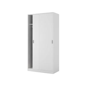 Armoire 2 portes effet bois blanc 100x50 cm