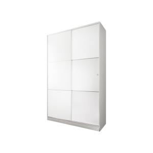 Armoire 2 portes effet bois blanc 120x50 cm