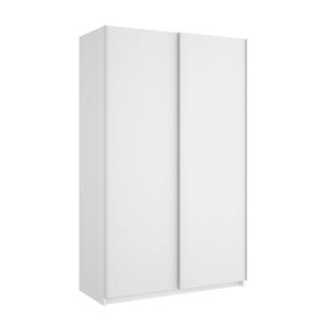 Armoire 2 portes effet bois blanc 120x65 cm
