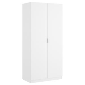 Armoire 2 portes effet bois blanc 81x52 cm