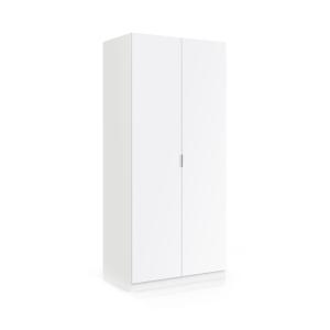 Armoire 2 portes effet bois blanc 82x52 cm