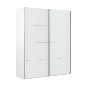 Armoire 2 portes en bois blanc brillant 210x60h200 cm