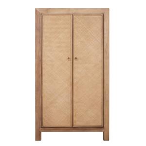 Armoire 2 portes en bois d'orme recyclé et bambou L100