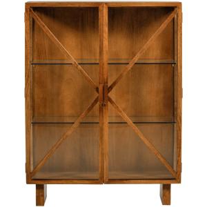Armoire 2 portes en bois de manguier beige