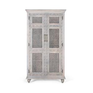 Armoire 2 portes en bois de manguier massif et finition vie…