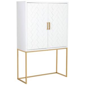 Armoire 2 portes en bois et métal 100x40x160h cm