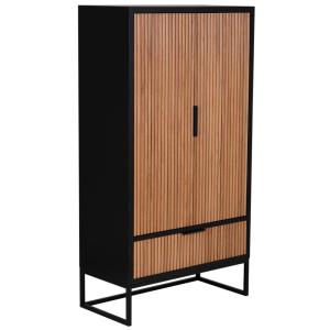 Armoire 2 portes en bois et métal 80x40x150h cm