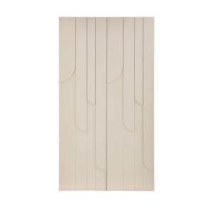 Armoire 2 portes en bois H200cm - Beige