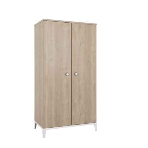 Armoire 2 portes en bois imitation chêne blond 58cm