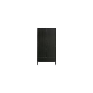 Armoire 2 portes en bois noir