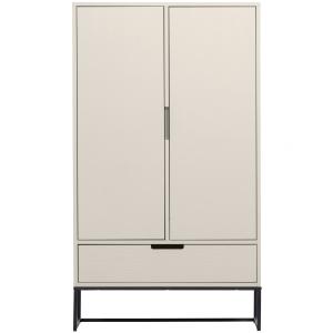 Armoire 2 portes en pin brouillard