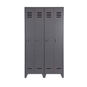 Armoire 2 portes en pin fsc - Gris