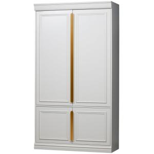 Armoire 2 portes en pin gris