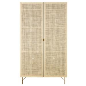 Armoire 2 portes en rotin tressé L105