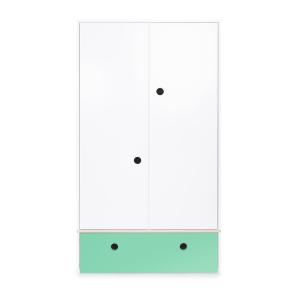Armoire 2 portes façade tiroir vert ocean