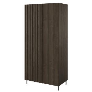 Armoire 2 portes Piemonte frêne/noir 92x54 cm