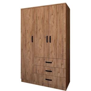 Armoire 3 portes 3 tiroir en aggloméré easy