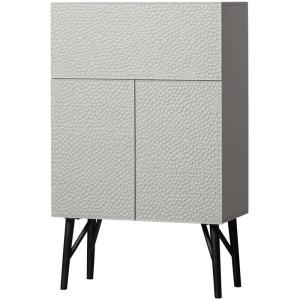 Armoire 3 portes en bois de manguier gris