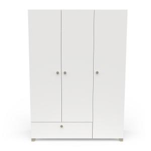 Armoire 3 portes et 1 tiroir avec penderie - L135 x H186cm…