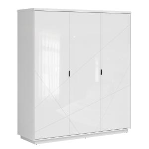 Armoire 3 portes stratifiés blanc