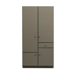 Armoire 4 portes 1 tiroir en bois H210cm - Vert