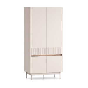 Armoire 4 portes stratifiés beige