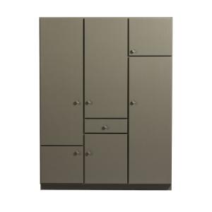 Armoire 6 portes 1 tiroir en bois H210cm - Vert