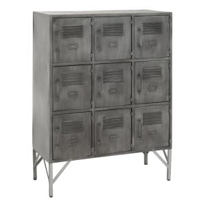 Armoire 9 portes en métal gris 41 x 86