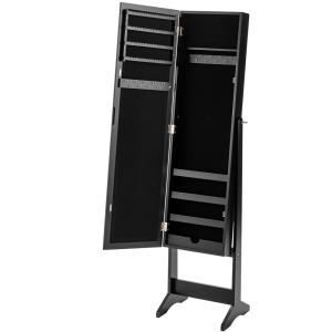 Armoire à bijoux cosmétique avec miroir inclinable 4 étagèr…