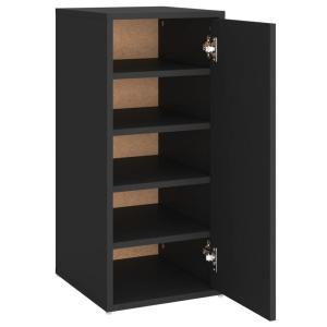 Armoire à chaussures bois d’ingénierie Noir 32x35x70 cm