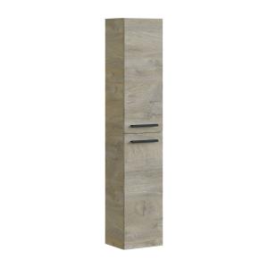 Armoire à colonnes effet bois beige 150x25h150 cm