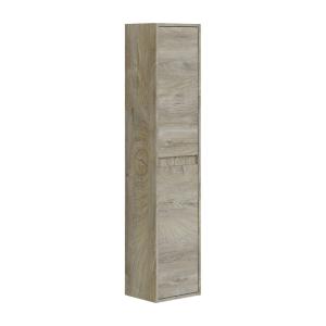 Armoire à colonnes effet bois beige 150x26 cm