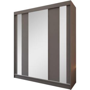 Armoire à portes coulissantes 180/216/61 graphite avec miro…