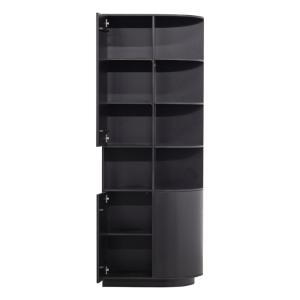 Armoire arrondie côté droit en bois noir certifié FSC 78x40…