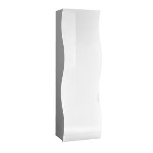 Armoire avec 1 porte effet bois blanc brillant 63x40h187 cm