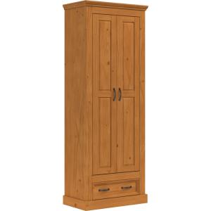 Armoire avec 2 portes 1 tiroir en pin ciré