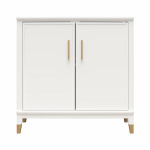 Armoire avec 2 portes en effet bois blanc