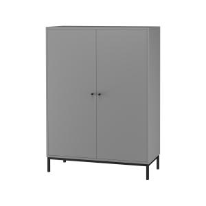 Armoire avec 2 portes en effet bois gris